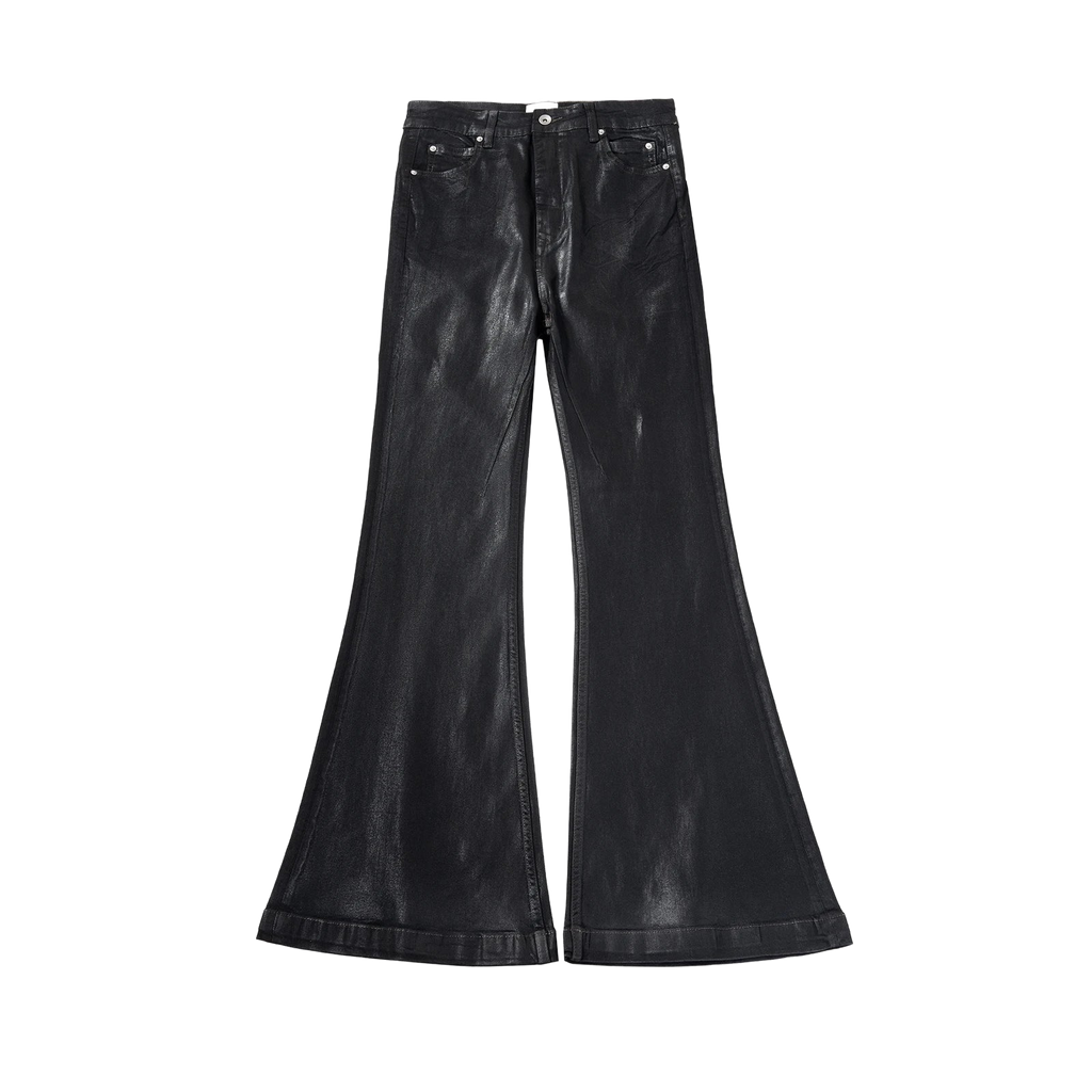 Black Wax Leather Denim