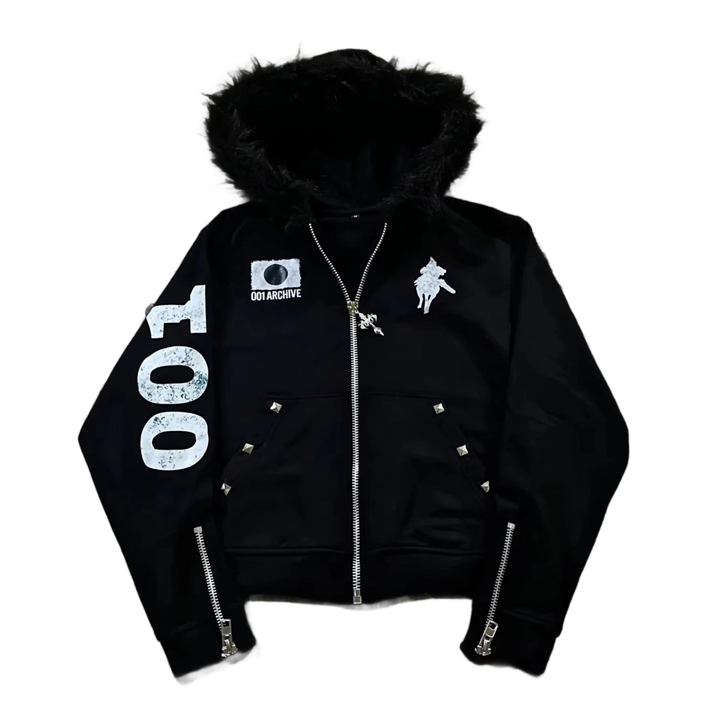 Tokyo Night Fur Zipper