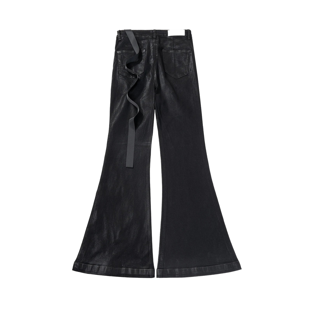 Black Wax Leather Denim