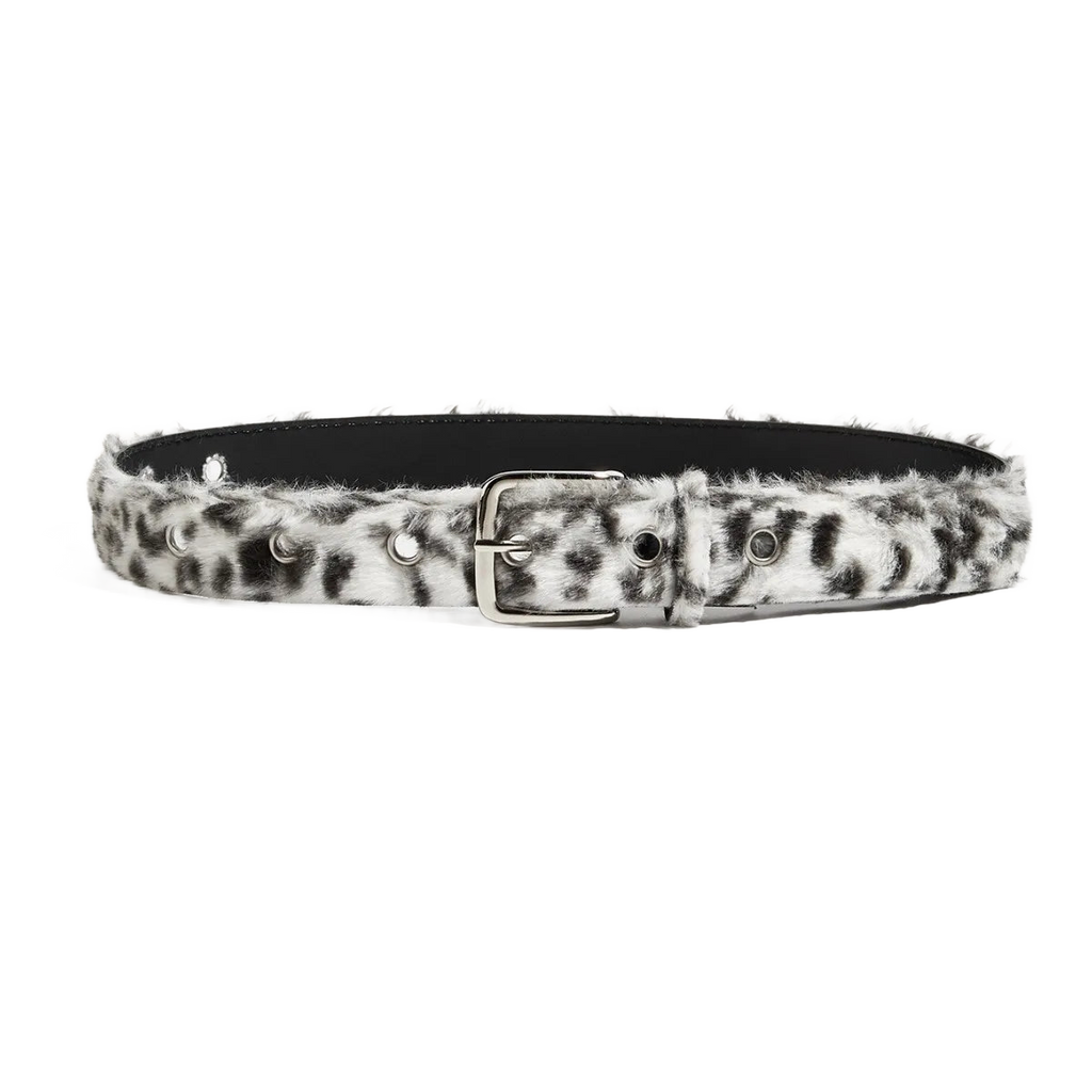 Plush Leopard Belt