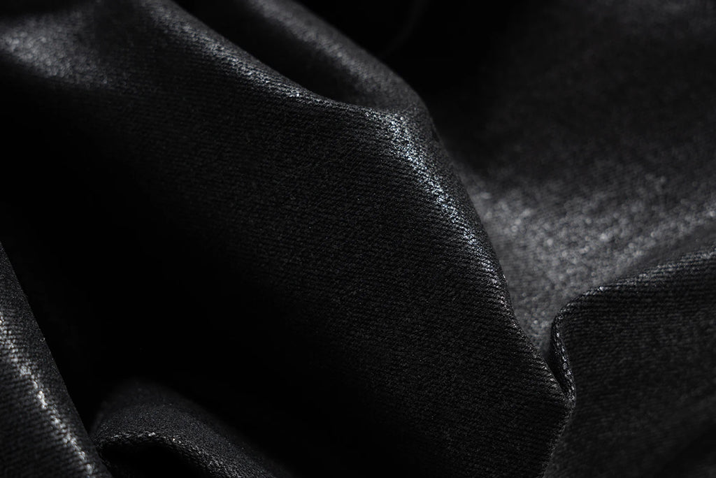 Black Wax Leather Denim