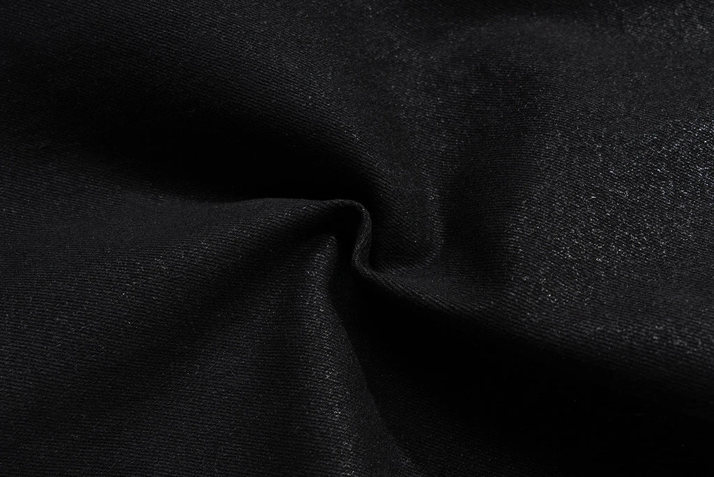 Black Wax Leather Denim