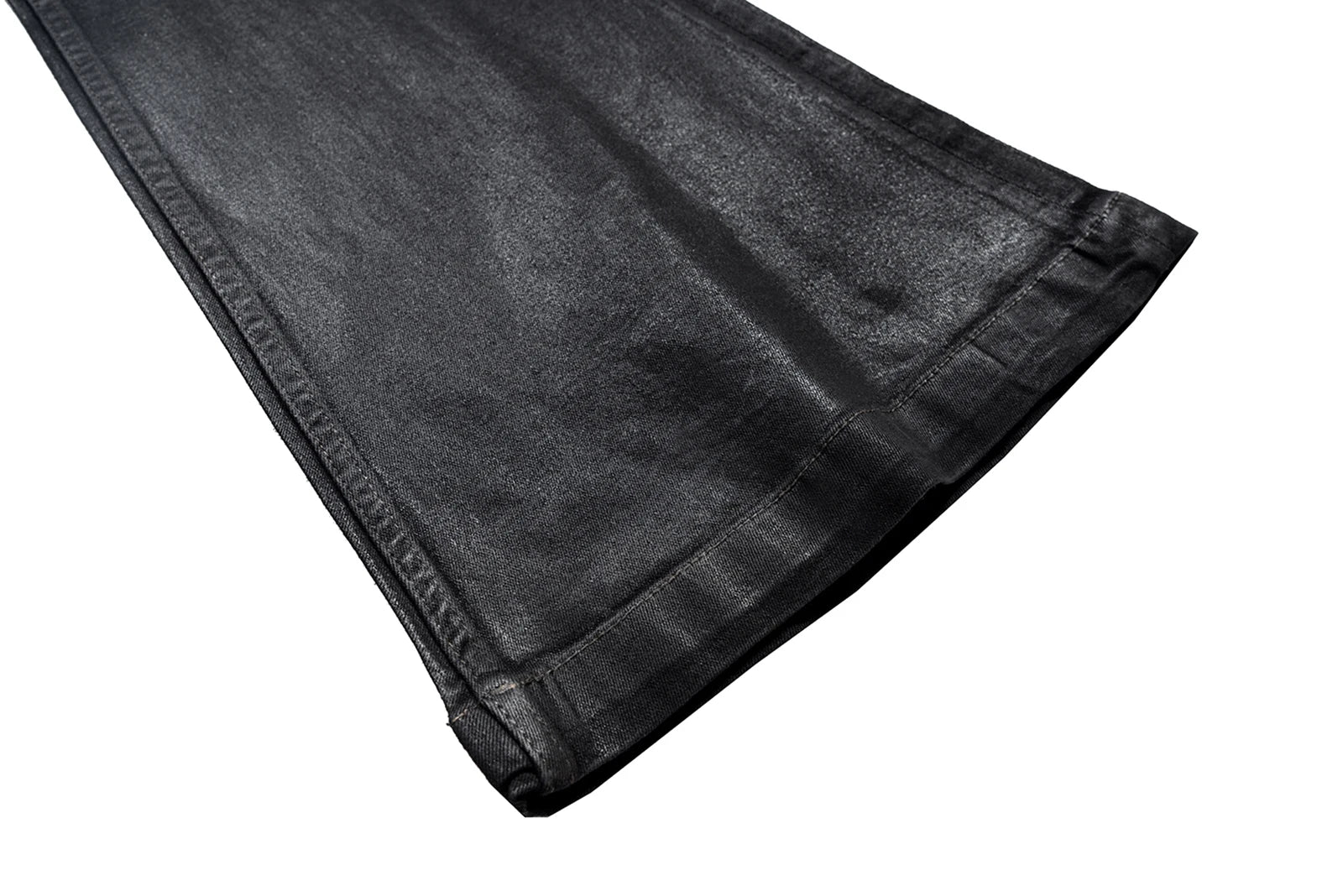 Black Wax Leather Denim