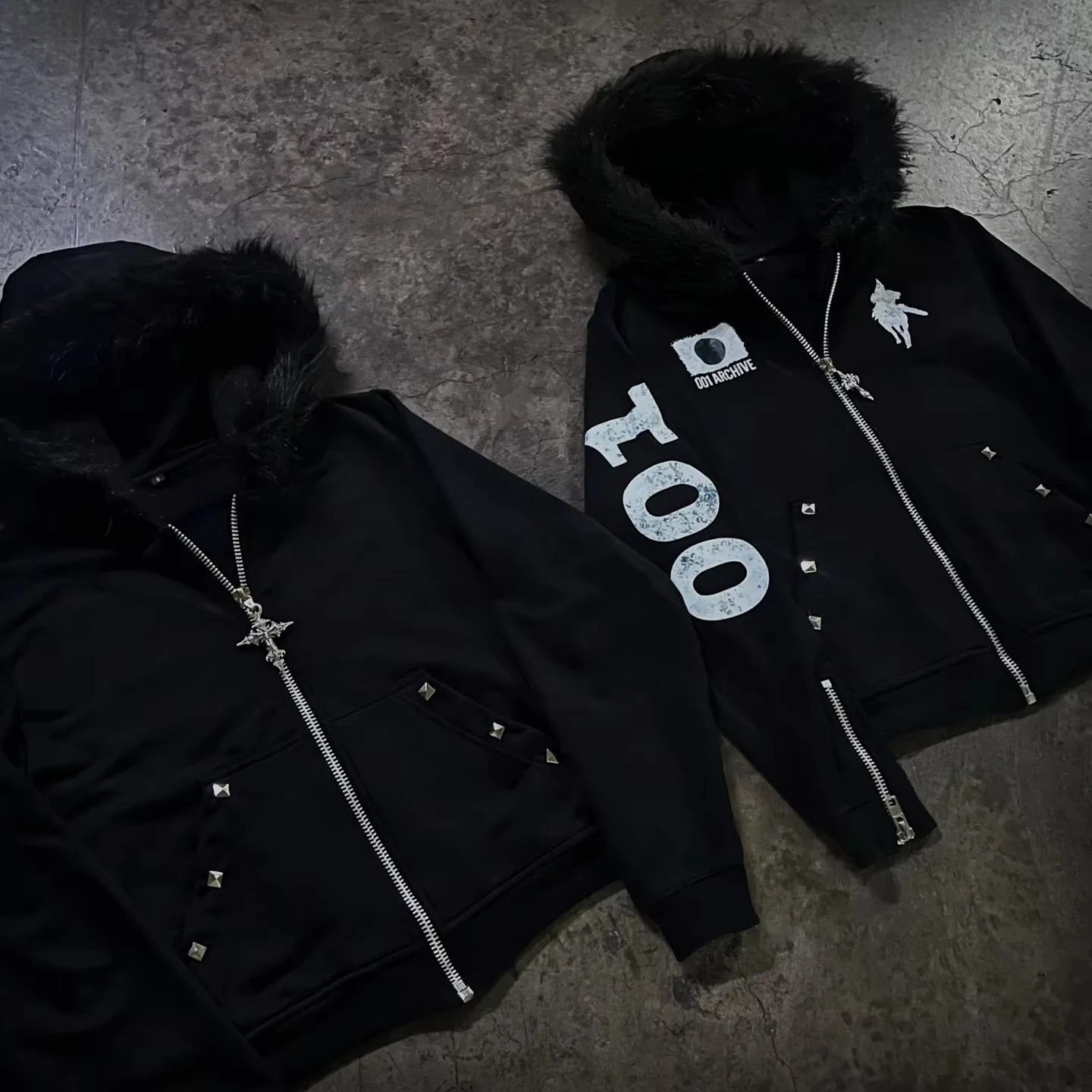 Tokyo Night Fur Zipper