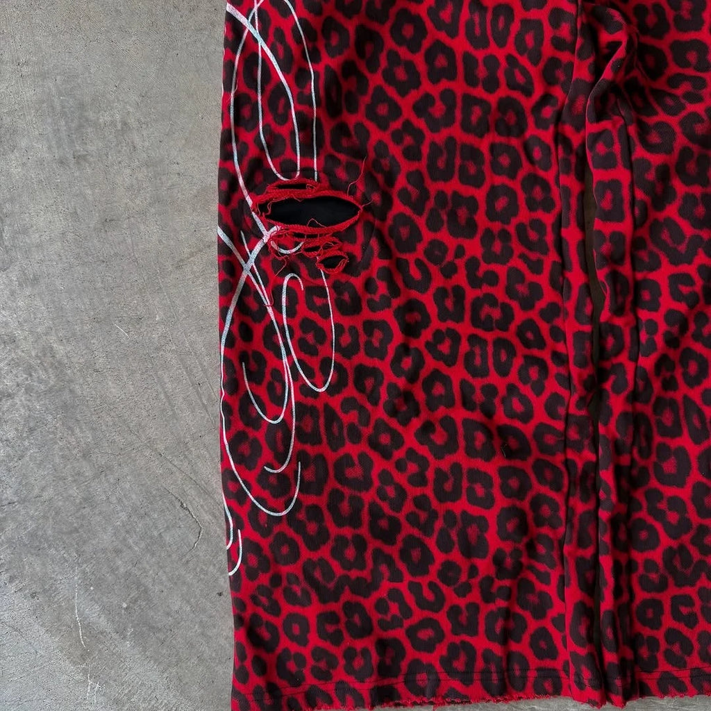 Leopard Double Waisted Sweats