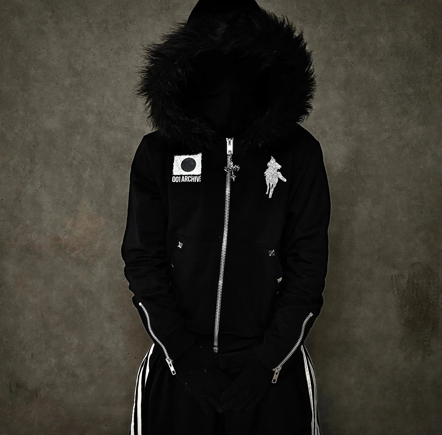 Tokyo Night Fur Zipper