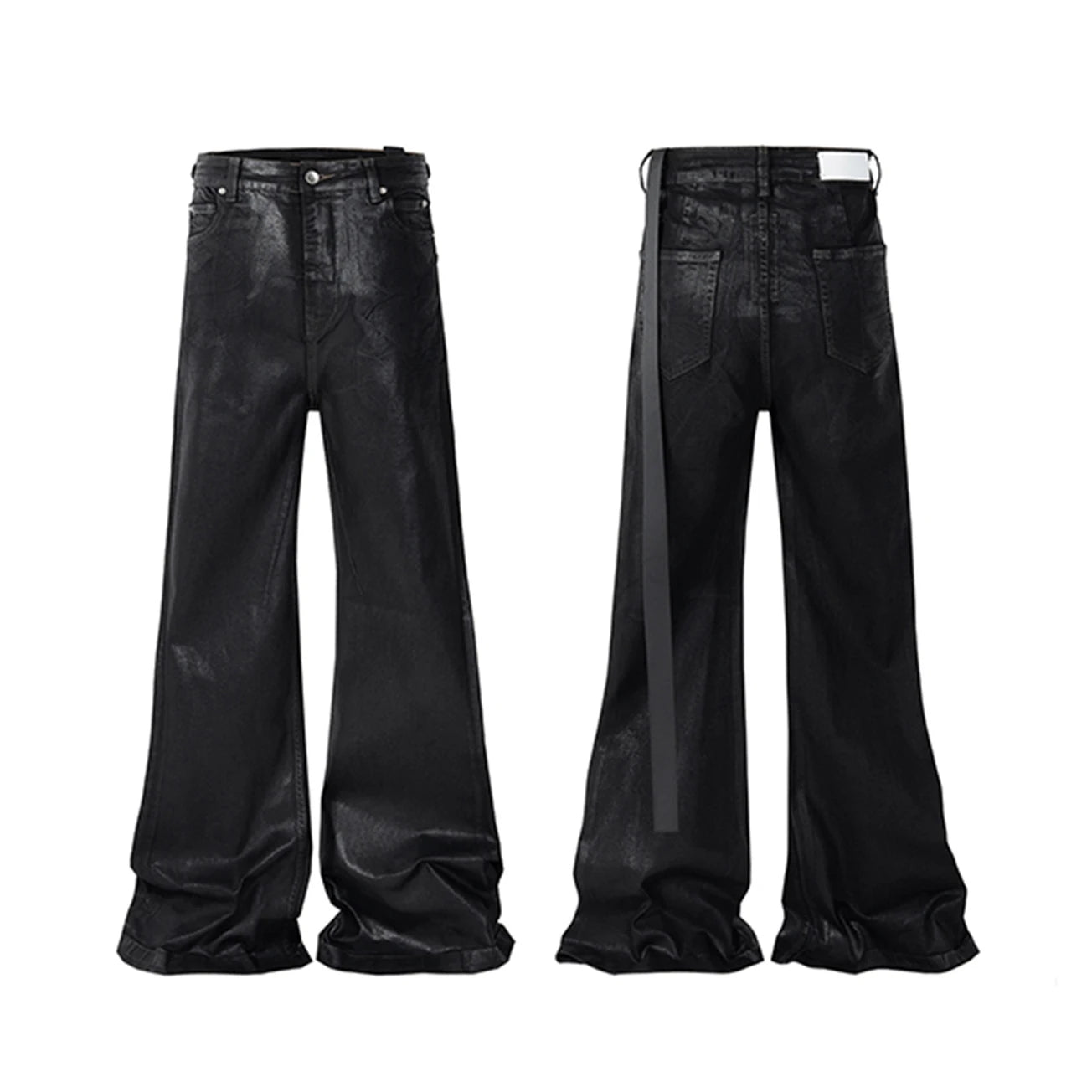 Black Wax Leather Denim