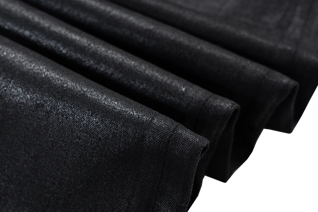 Black Wax Leather Denim