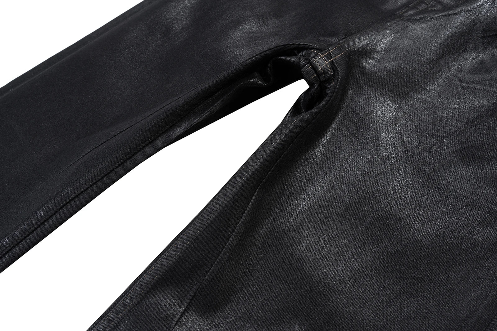 Black Wax Leather Denim